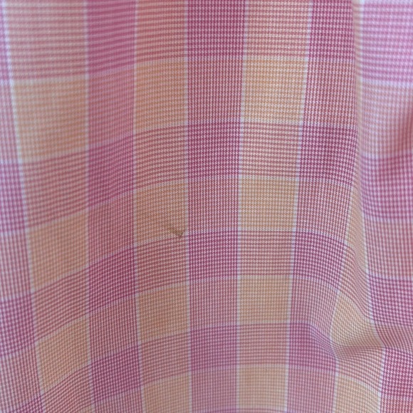 Foxcroft Plaid Wrinkle Free Button Down Shirt - Pink/Orange - 10 - Picture 4 of 7